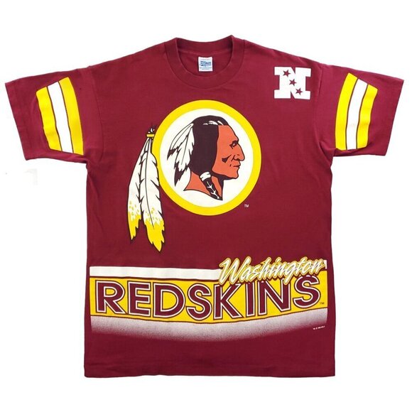 Redskins Vintage T-Shirt AOP Single Stitch 1994 90s Salem Sportswear USA Large - Picture 1 of 15